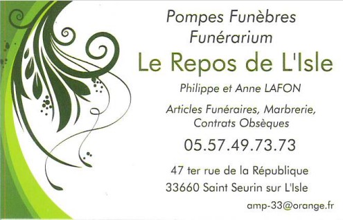 Pompes funèbres AMP – Saint-Seurin-sur-l'Isle – Gironde
